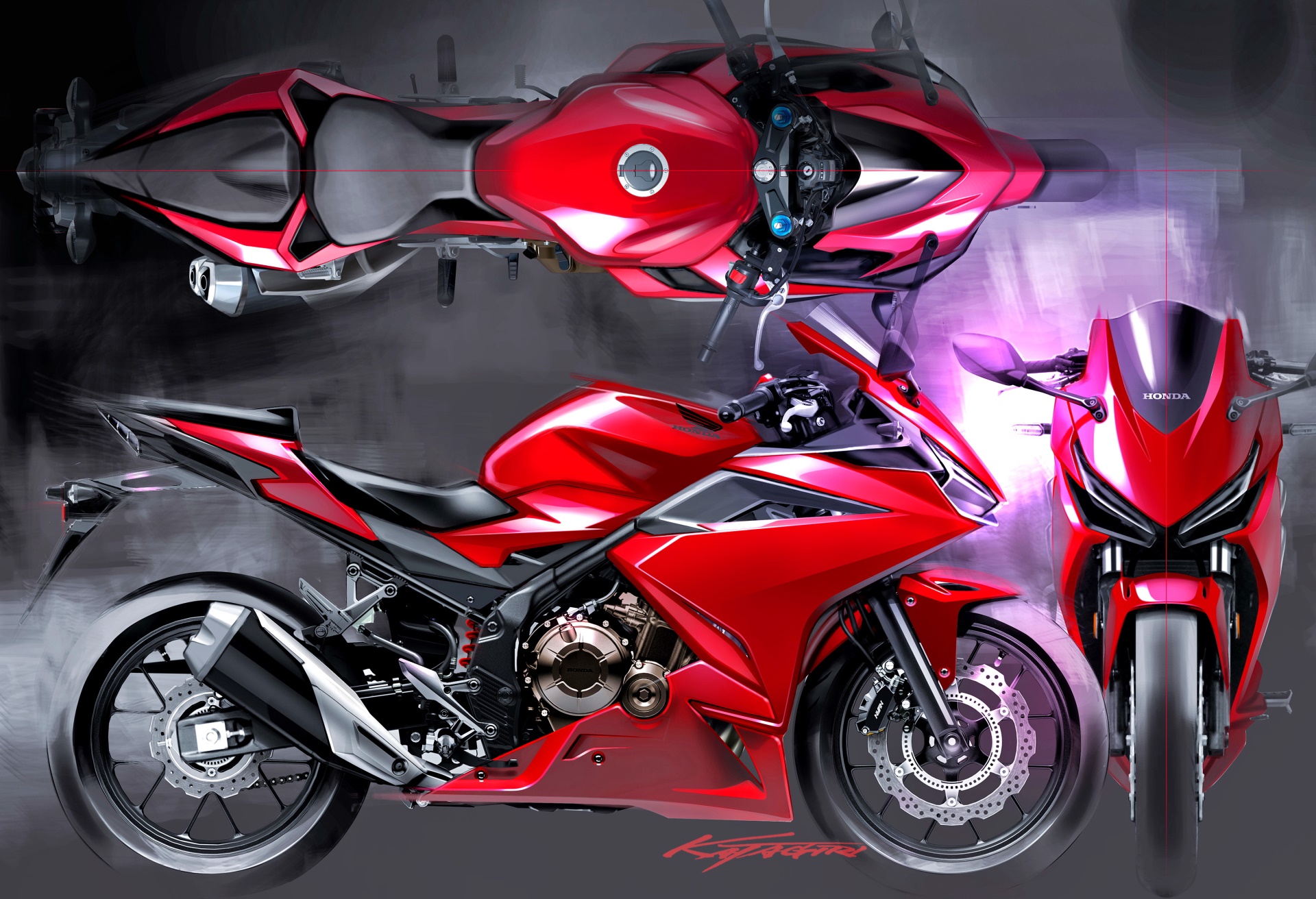 �²�����-���� 2022 CBR400R �ܳ������ĸ�ģ��